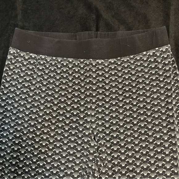 Disney Mickey Mouse Black and White Capri Knit Pants - Picture 3 of 5